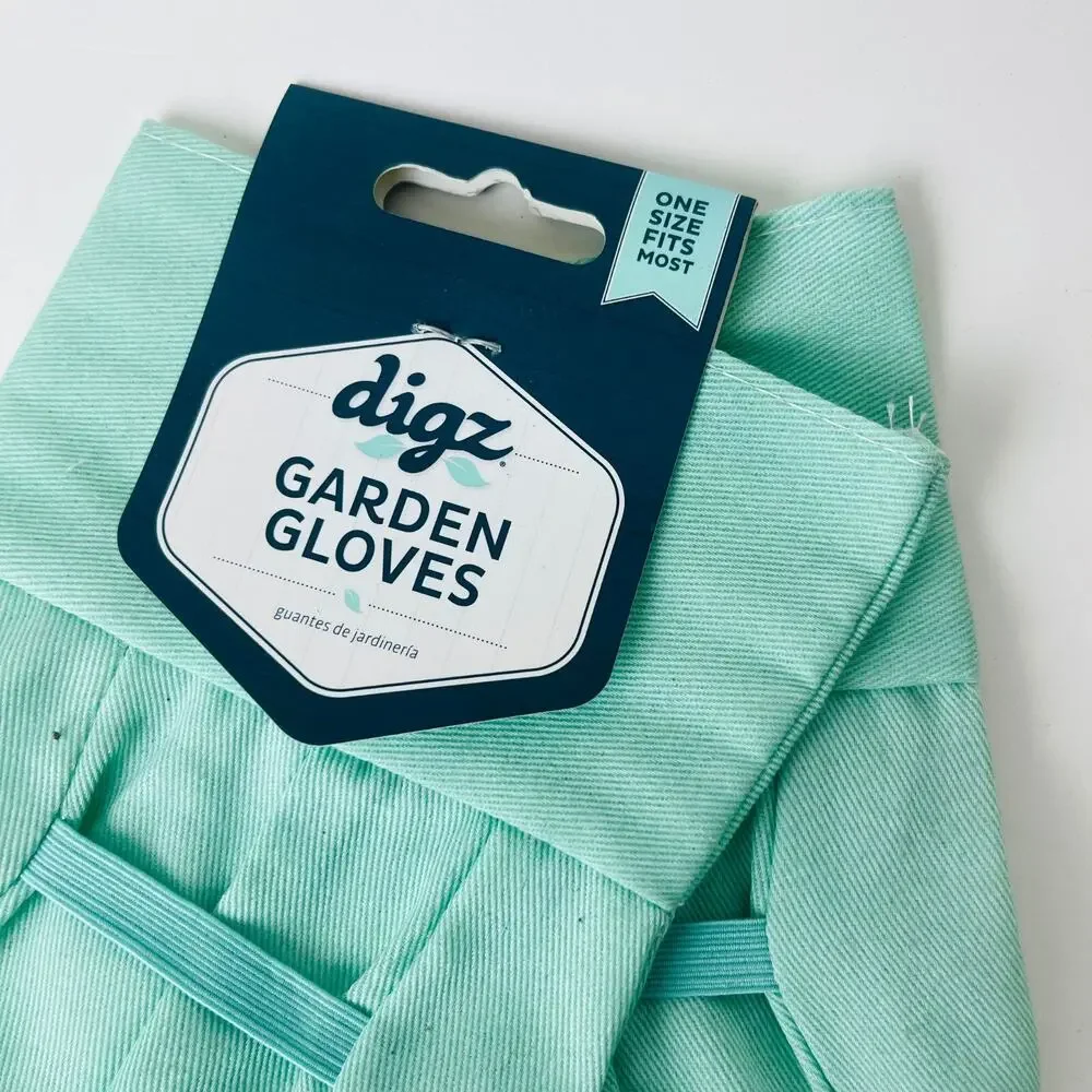 Digz Garden Thick Gloves One Size Fits Most ,‎ Color Green - NEW